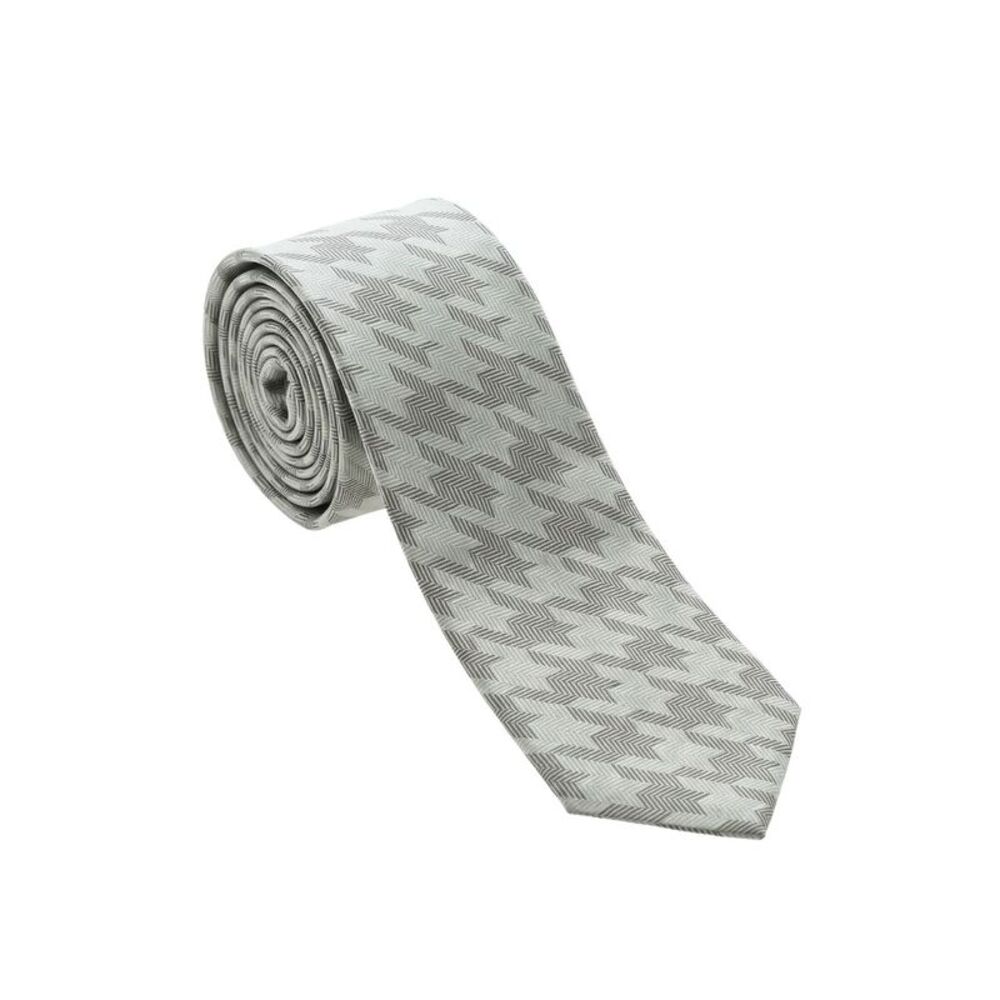 Armani Collezioni Mens Light Gray / Gray Houndstooth Neck Tie